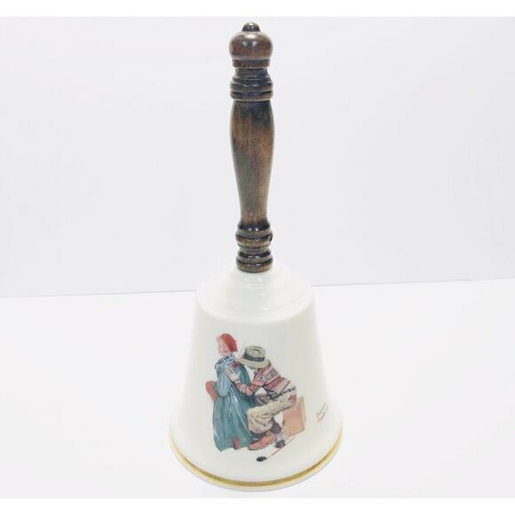 Vintage 1987 Norman Rockwell Gorham Fine China Collectibles The Artist Hand Bell - Picture 2 of 8